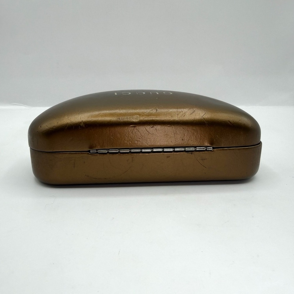 Authentic Gucci Empty Hard Case Sunglasses Eyeglasses Gold - Picture 5 of 9